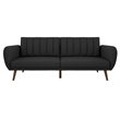 Home Square 2 Piece Upholstered Linen Sleeper Sofa Set in Dark Gray