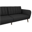 Home Square 2 Piece Upholstered Linen Sleeper Sofa Set in Dark Gray