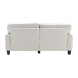 Home Square 2 Piece Modern Polyester Fabric Sofa Set in White Cream