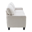 Home Square 2 Piece Modern Polyester Fabric Sofa Set in White Cream