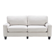 Home Square 2 Piece Modern Polyester Fabric Sofa Set in White Cream