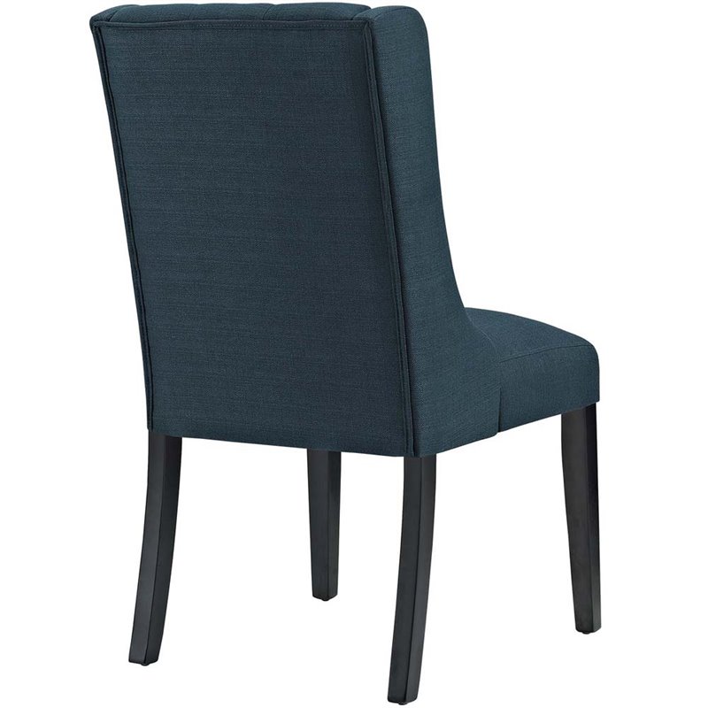 Home Square 2 Piece Fabric Upholstered Dining Side Chair Set in Azure