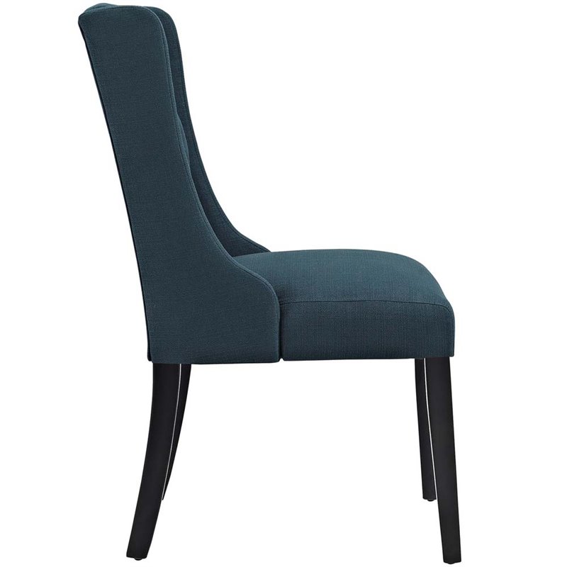 Home Square 2 Piece Fabric Upholstered Dining Side Chair Set in Azure