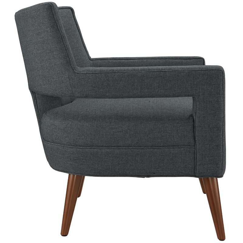 Home Square 2 Piece Polyester Upholstered Accent Chair Set in Gray