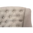 Home Square 2 Piece Tufted Swivel Polyester Fabric Bar Stool Set in Cream