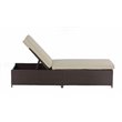 Home Square 2 Piece Wicker Patio Storage Chaise Lounge Set in Brown