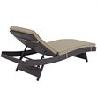 Home Square 2 Piece Adjustable Patio Chaise Lounge Set in Mocha