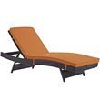 Home Square 2 Piece Adjustable Patio Chaise Lounge Set in Orange