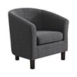 Home Square 2 Piece Contemporary Faux Leather Tub Chair Set in Red