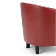 Home Square 2 Piece Contemporary Faux Leather Tub Chair Set in Red