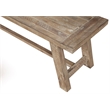 Home Square 2 Piece Newberry Wood Dining Bench Set in Weathered Natural