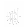 Home Square 2 Piece Cow Print Wood Bar Stool Set in Black