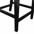 Home Square 2 Piece Cow Print Wood Counter Stool Set in Black