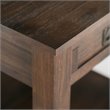 Home Square 2 Piece Wood End Table Set in Distressed Charcoal Brown
