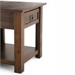 Home Square 2 Piece Wood End Table Set in Distressed Charcoal Brown