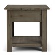 Home Square 2 Piece Wood End Table Set in Distressed Gray