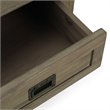 Home Square 2 Piece Wood End Table Set in Distressed Gray