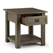 Home Square 2 Piece Wood End Table Set in Distressed Gray
