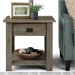Home Square 2 Piece Wood End Table Set in Distressed Gray