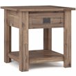 Home Square 2 Piece Wood End Table Set in Rustic Aged Brown