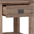 Home Square 2 Piece Wood End Table Set in Rustic Aged Brown