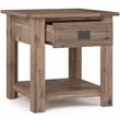 Home Square 2 Piece Wood End Table Set in Rustic Aged Brown