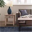 Home Square 2 Piece Wood End Table Set in Rustic Aged Brown