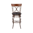 Home Square 2 Piece Big and Tall Metal Scroll Back Bar Stool Set in Bronze
