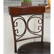 Home Square 2 Piece Big and Tall Metal Scroll Back Counter Stool Set in Bronze