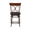 Home Square 2 Piece Big and Tall Metal Scroll Back Counter Stool Set in Bronze