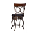 Home Square 2 Piece Big and Tall Metal Scroll Back Counter Stool Set in Bronze