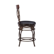 Home Square 2 Piece Big and Tall Metal Scroll Back Counter Stool Set in Bronze