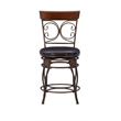 Home Square 2 Piece Big and Tall Metal Scroll Back Counter Stool Set in Bronze