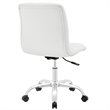 Home Square 2 Piece Mid Back Armless Swivel Office Chair Set in White