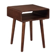 Home Square 2 Piece Mid Century Wood End Table Set in Espresso