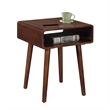 Home Square 2 Piece Mid Century Wood End Table Set in Espresso