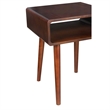 Home Square 2 Piece Mid Century Wood End Table Set in Espresso