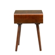 Home Square 2 Piece Mid Century Wood End Table Set in Espresso