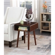 Home Square 2 Piece Mid Century Wood End Table Set in Espresso
