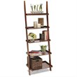 Home Square 2 Piece Ladder Country Wood Bookshelf Set in Cherry