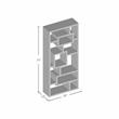 Furniture of America Hazo Modern Wood Open Bookcase in White Set of 2