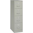 Home Square 4 Drawer Metal Vertical Filing Cabinet Set in Light Gray (Set of 2)