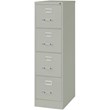 Home Square 4 Drawer Metal Vertical Filing Cabinet Set in Light Gray (Set of 2)