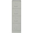 Home Square 4 Drawer Metal Vertical Filing Cabinet Set in Light Gray (Set of 2)