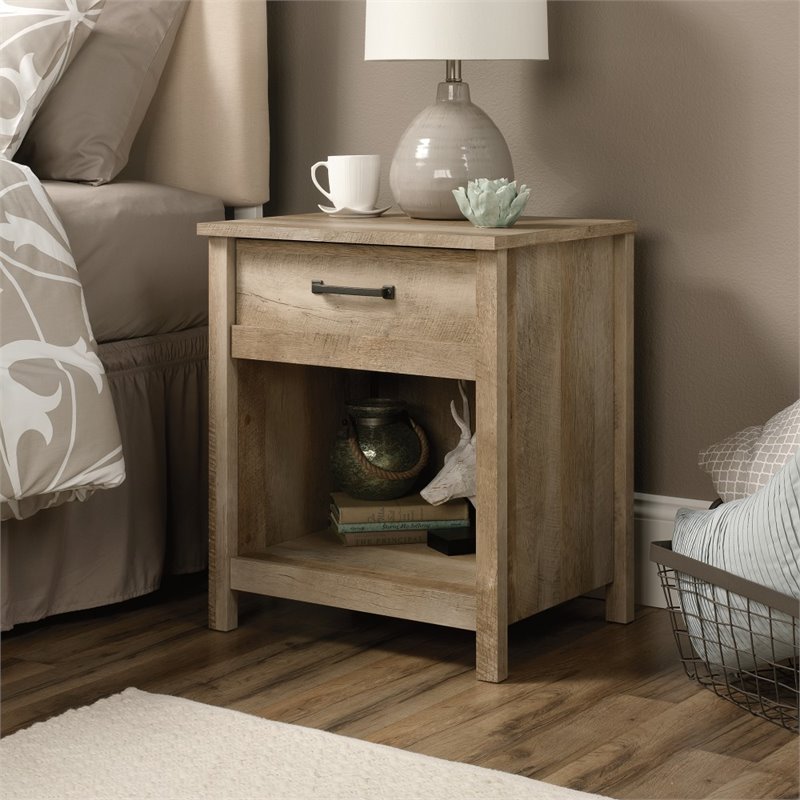 Home Square Bedroom Nightstand in Lintel Oak ( Set of 2 )