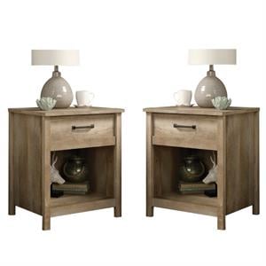 Home Square Bedroom Nightstand in Lintel Oak ( Set of 2 )
