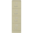 Home Square 4 Drawer Vertical Metal Filing Cabinet Set in Putty/Beige (Set of 2)
