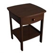 Home Square 2 Piece Wood End Table/Nightstand Set in Antique Walnut