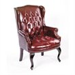 Home Square 2 Piece Vinyl Guest Office Accent Chair Set in Red