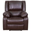 Home Square 2 Piece Upholstered Leather Recliner Set in Brown